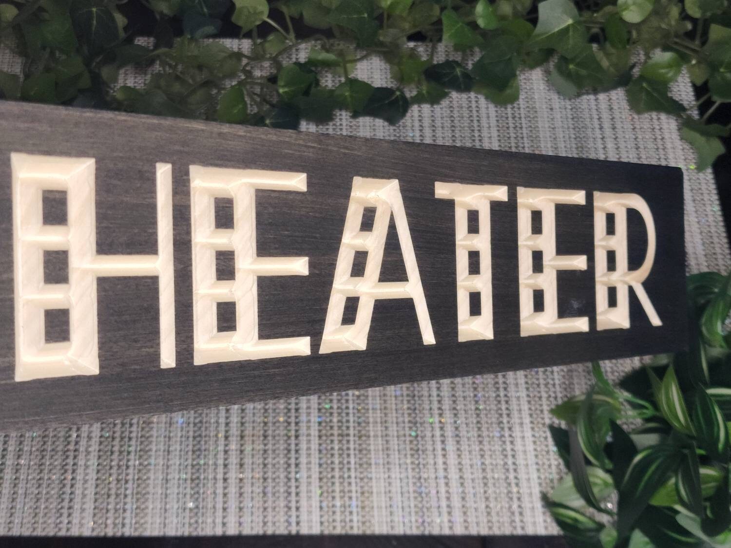 Personalized theater sign for elegant movie room or home theater decor