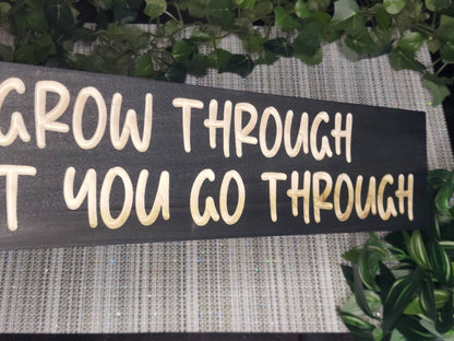Positive quote sign, wooden motivational sign for home office, inspirational quote wall art
