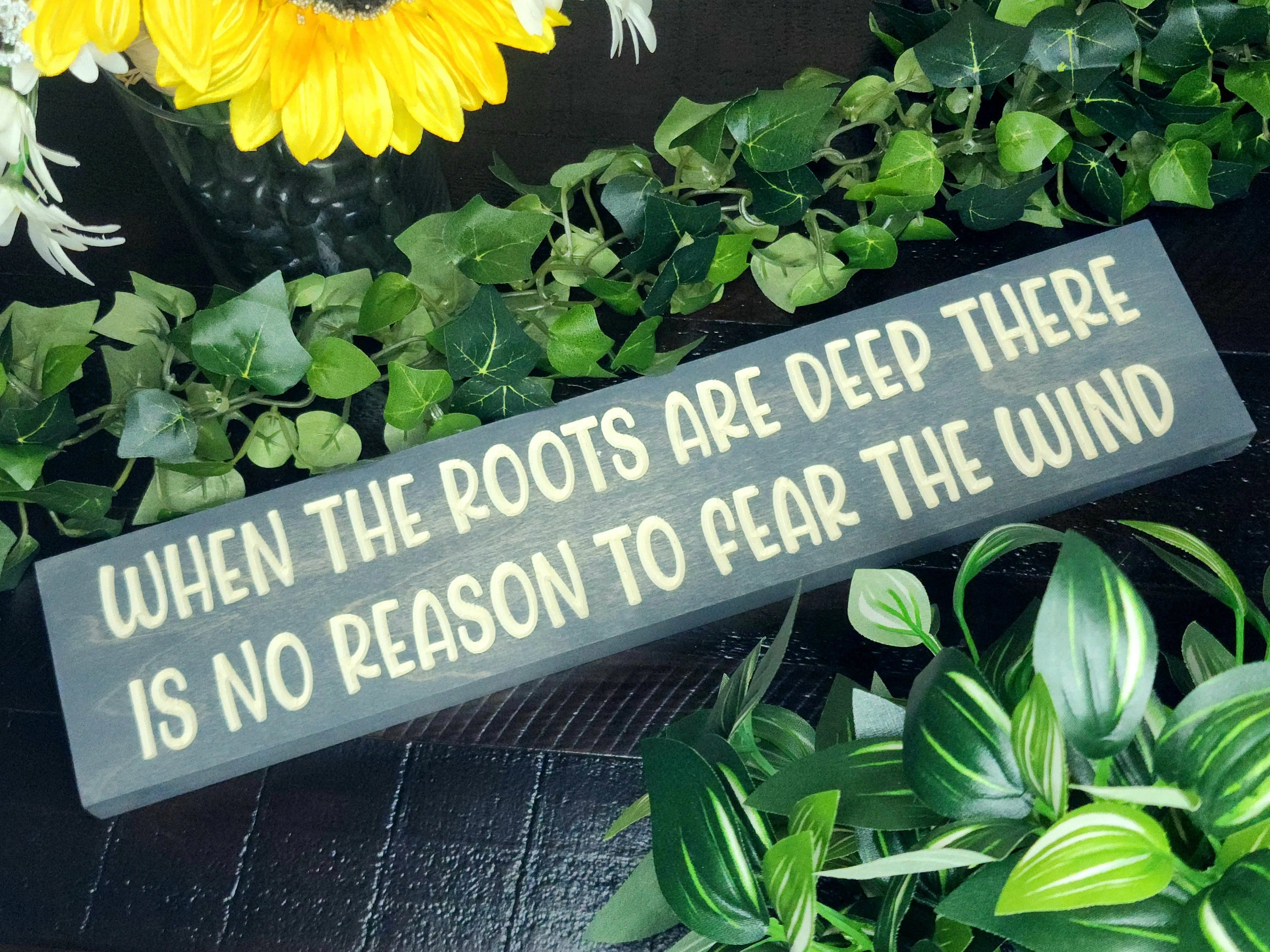 Resilience sign, inspirational wood sign, tree roots sign, motivational wall art.
