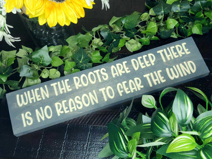 Resilience sign, inspirational wood sign, tree roots sign, motivational wall art.
