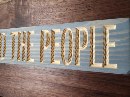 Rustic weed the people wood sign for quirky cannabis culture decor