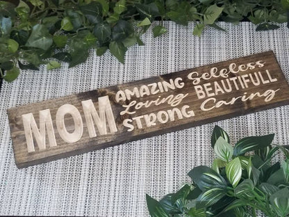 MOM wooden sign sentimental Mother’s Day farmhouse décor