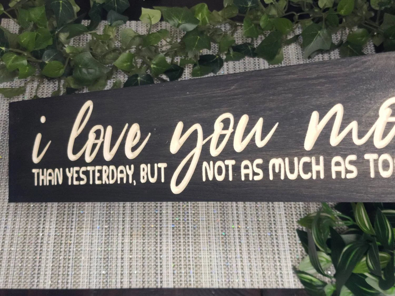 Sentimental anniversary sign for weddings, newlyweds, or meaningful romantic gifts