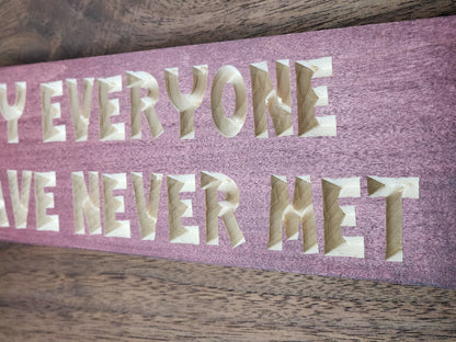 Statement decor piece for dorm rooms or quirky home offices with sarcastic humor.