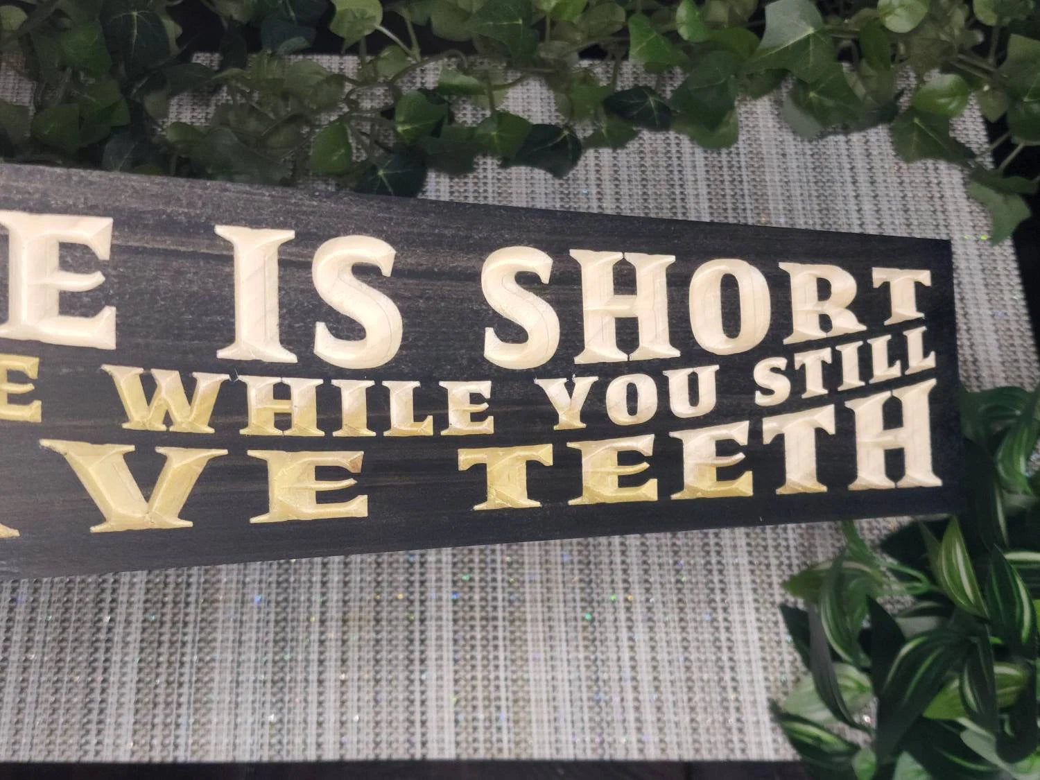 Unique wall art, inspirational humor sign, witty home décor, funny wall sign for kitchen.
