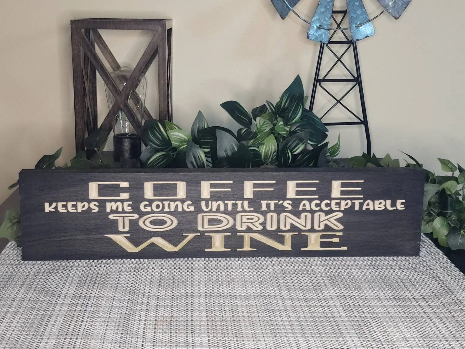 Wine wall art, coffee bar sign, wine bar decor, humorous coffee sign, kitchen decor signs.
