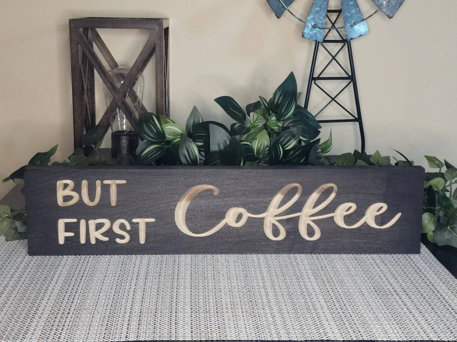 Wood coffee sign, coffee lover gift, coffee station sign, coffee-themed decor, coffee quote sign.
