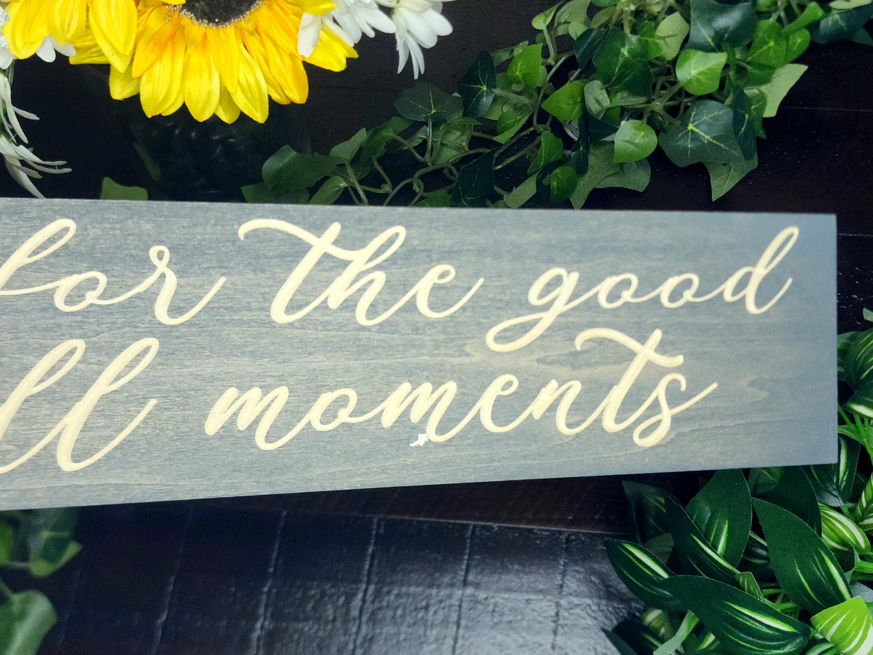 Wooden quote sign, self-improvement decor, home mindfulness decor, motivational wood sign.

