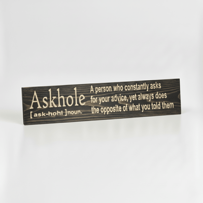 askhole-office-decor-wall-mounted-lifestyle - askhole definition funny office sig by Bluegrass Gifts