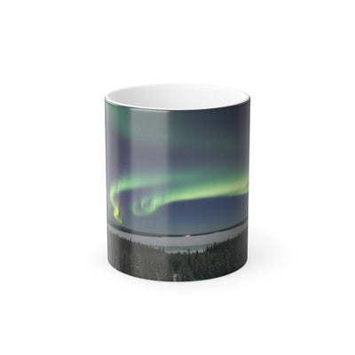 Aurora Dreams Magic Mug - magic mug design revealed with hot liquid by Bluegrass Gifts