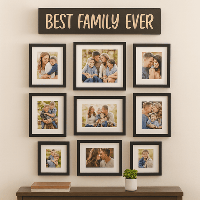 best-family-ever-rustic-wooden-wall-sign-angl - best family ever wooden sign wood s by Bluegrass Gifts