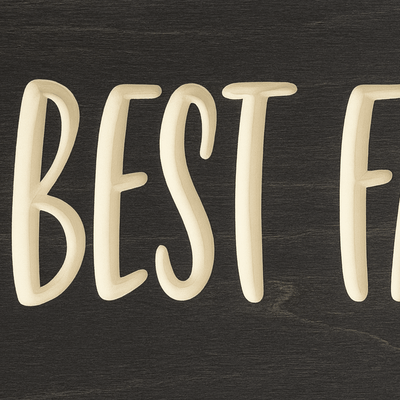 best-family-ever-wooden-sign-closeup-engravin - best family ever wooden sign wood s by Bluegrass Gifts