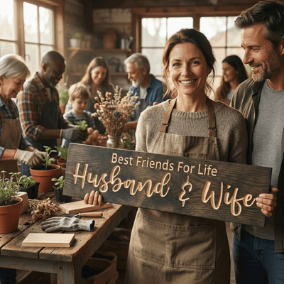 bluegrass-gifts-husband-wife-best-friends-woo - best friends for life husband wood  by Bluegrass Gifts