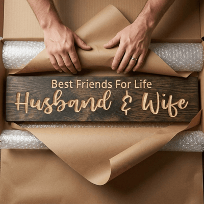 bluegrass-gifts-packaging-unboxing-husband-wi - best friends for life husband wood  by Bluegrass Gifts