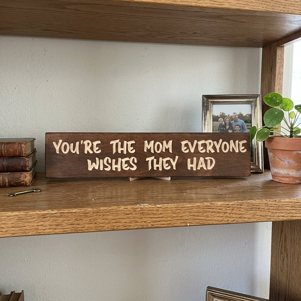 Best Mom Sign — The Mom Everyone Wishes They Had | Carved