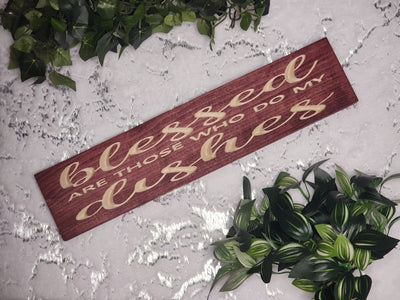 blessed are those who do my dishes wood sign - funny kitchen sign - CNC-carved by Bluegrass Gifts