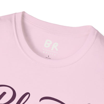 Blessed Shirt — "Blessed Beyond Measure" Script Tee in Light Pink