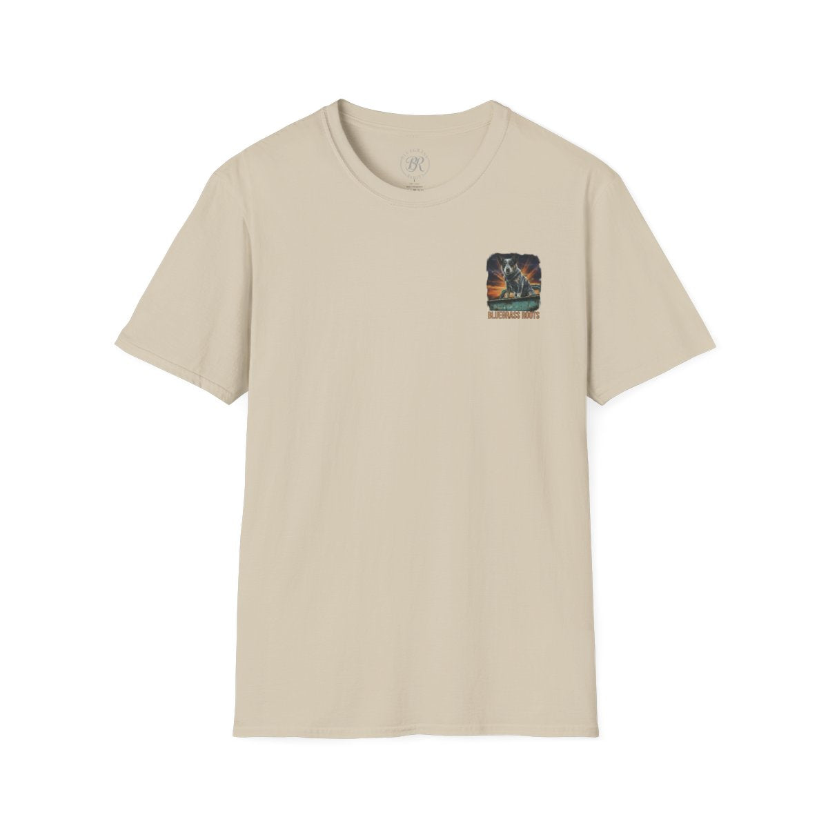 Blue Heeler Shirt — "Lord, Help Me" Vintage Truck Tee in Sand