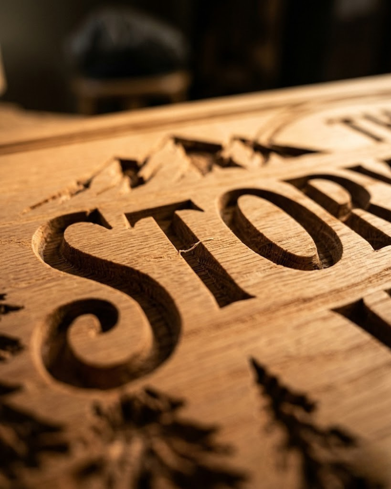 Not Printed. Not Vinyl. Carved.