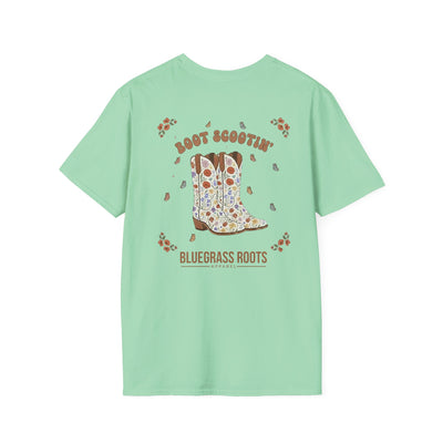 Boot Scootin’ Floral Western Boho Graphic Tee - graphic tee available colors lineup by Bluegrass Gifts