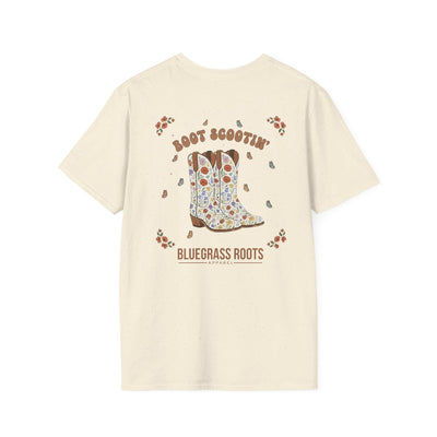 Boot Scootin’ Floral Western Boho Graphic Tee - graphic tee sport color option by Bluegrass Gifts