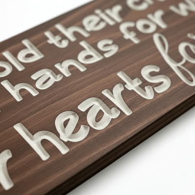 40mother-and-children-holding-carved-wood-sig - carved wood mothers quote sign wood by Bluegrass Gifts