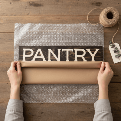 custom-wood-pantry-sign-finish-options - carved wood pantry sign wood sign by Bluegrass Gifts, handmade in Kentucky