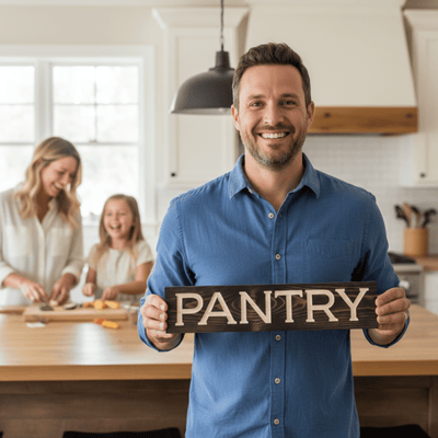 deep-v-carve-pantry-sign-detail-texture - carved wood pantry sign wood sign by Bluegrass Gifts, handmade in Kentucky