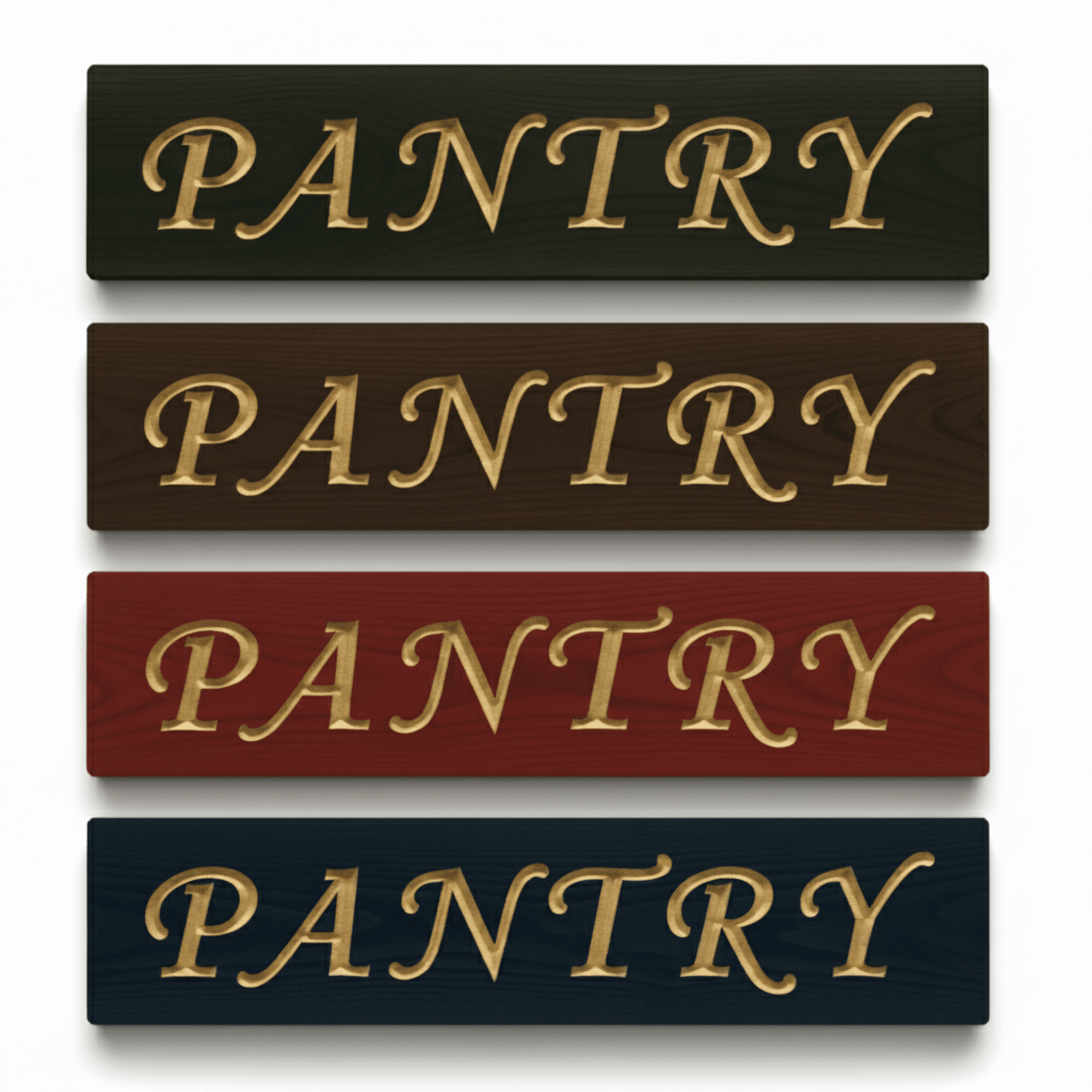 v-carved-solid-wood-pantry-sign-detail - carved wooden pantry sign wood sign by Bluegrass Gifts, handmade in Kentucky