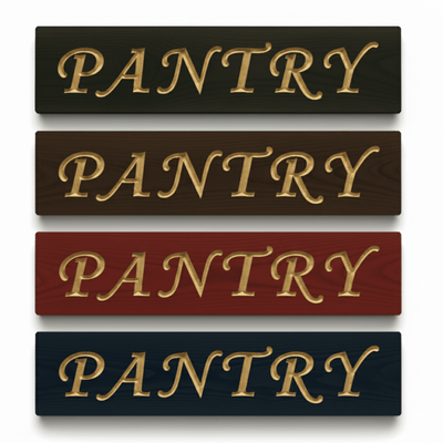 v-carved-solid-wood-pantry-sign-detail - carved wooden pantry sign wood sign by Bluegrass Gifts, handmade in Kentucky