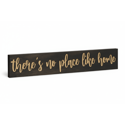 housewarming-gift-theres-no-place-like-home-w - cnc carved wooden sign wood sign by Bluegrass Gifts