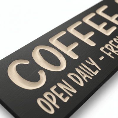 bluegrassgifts-carved-sign-size-comparison-chart - coffee bar wood sign by Bluegrass Gifts, handmade in Kentucky