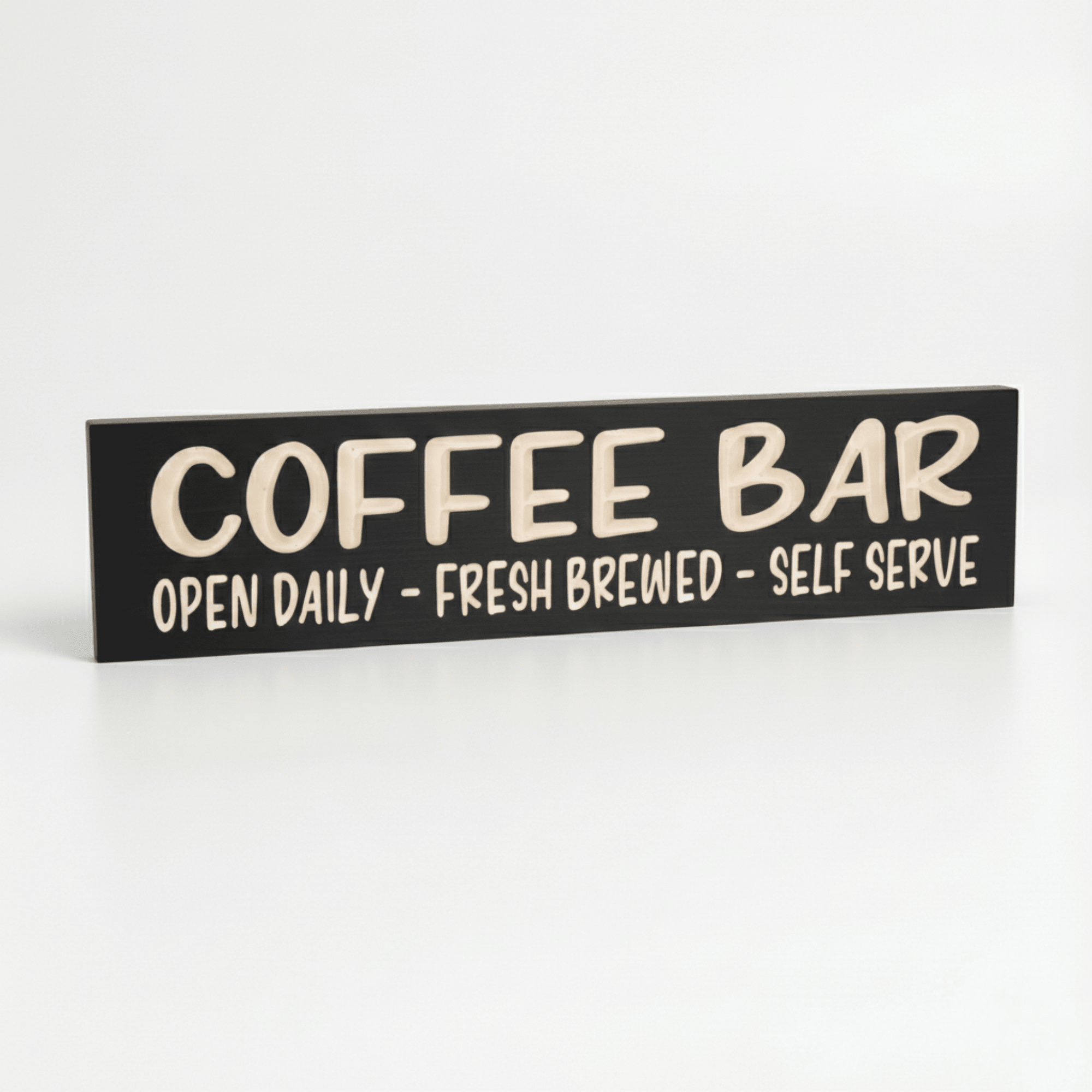 cnc-carved-lettering-detail-coffee-bar-sign - coffee bar wood sign by Bluegrass Gifts, handmade in Kentucky