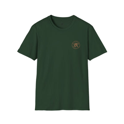 Country Concert Shirt — "Boot Scootin'" Western Boho Tee in Forest Green