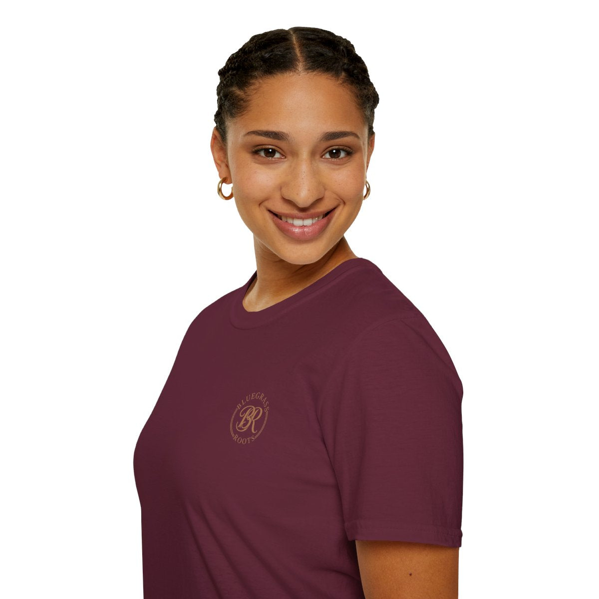 Country Concert Shirt — "Boot Scootin'" Western Boho Tee in Maroon