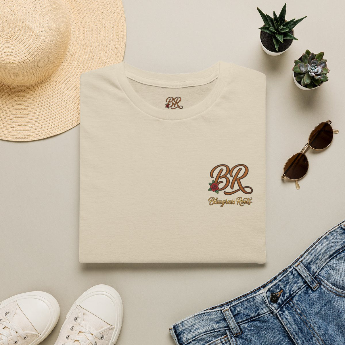 Country Shirt for Women — "Blessed, Stressed & Southern Obsessed" in Sand