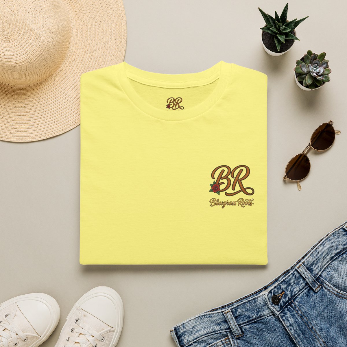 Country Shirt for Women — "Blessed, Stressed & Southern Obsessed" in Cornsilk