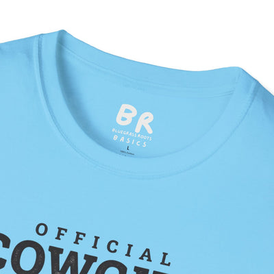Cowgirl Shirt — "Official Cowgirl Shirt" Boots Graphic Tee in Sky