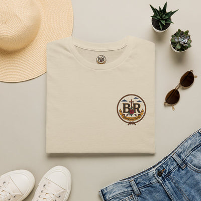 Cowgirl Shirt — "Prayed Up, Laced Up, Fed Up" Graphic Tee in Sand