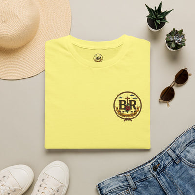 Cowgirl Shirt — "Prayed Up, Laced Up, Fed Up" Graphic Tee in Cornsilk