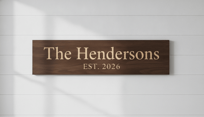 Realtor Closing Gift — Personalized Family Name Sign – styled on wall – Bluegrass Gifts