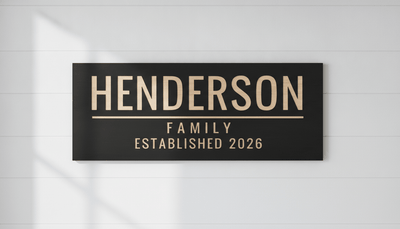 Realtor Closing Gift — Personalized Family Name Sign – styled on wall – Bluegrass Gifts