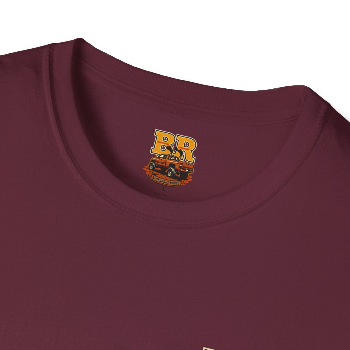 Diesel Truck Shirt — "Holy Roller" Faith Graphic Tee in Maroon