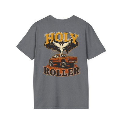 Diesel Truck Shirt — "Holy Roller" Faith Graphic Tee in Graphite Heather