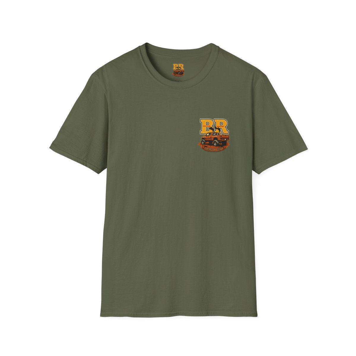 Diesel Truck Shirt — "Holy Roller" Faith Graphic Tee in Military Green