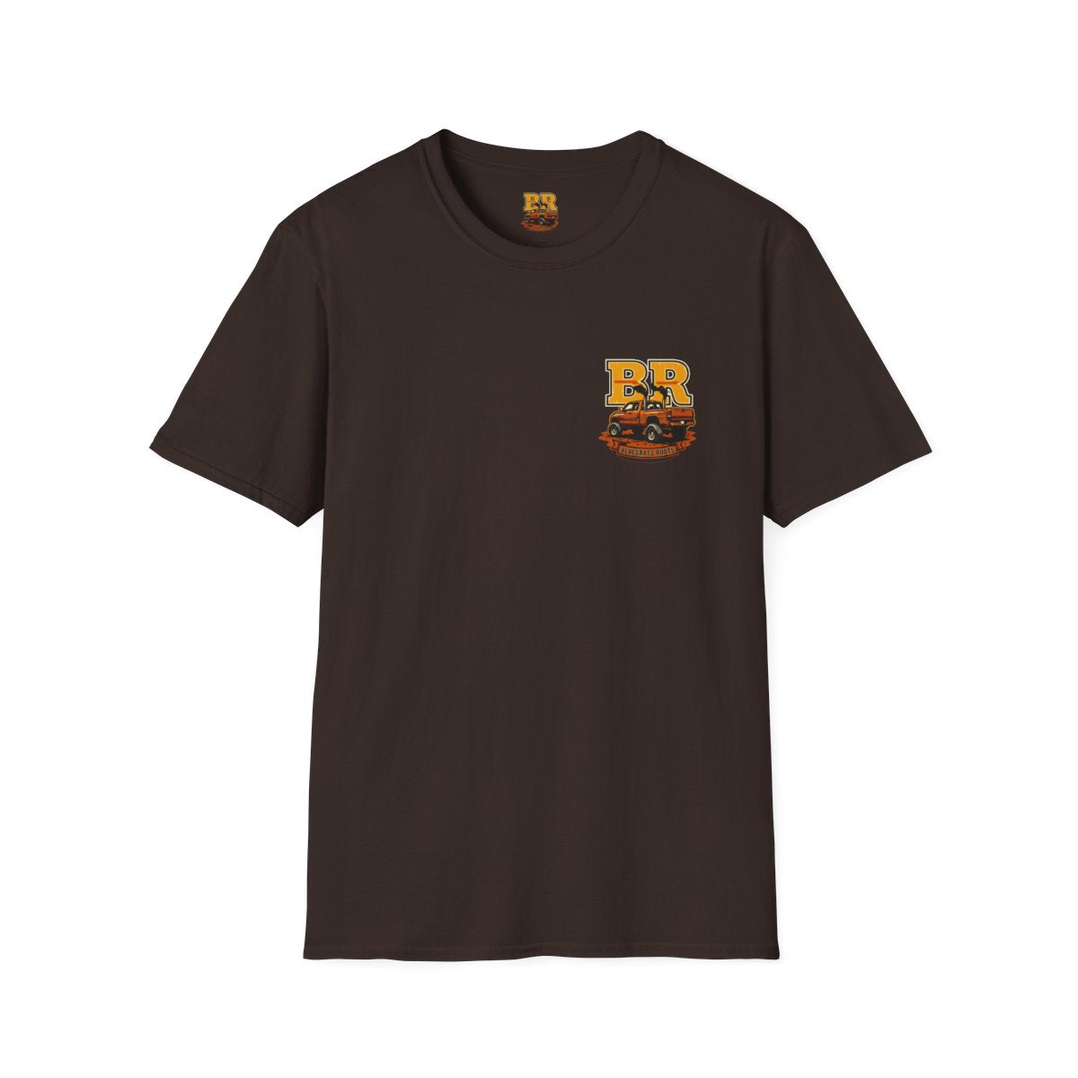 Diesel Truck Shirt — "Holy Roller" Faith Graphic Tee in Dark Chocolate