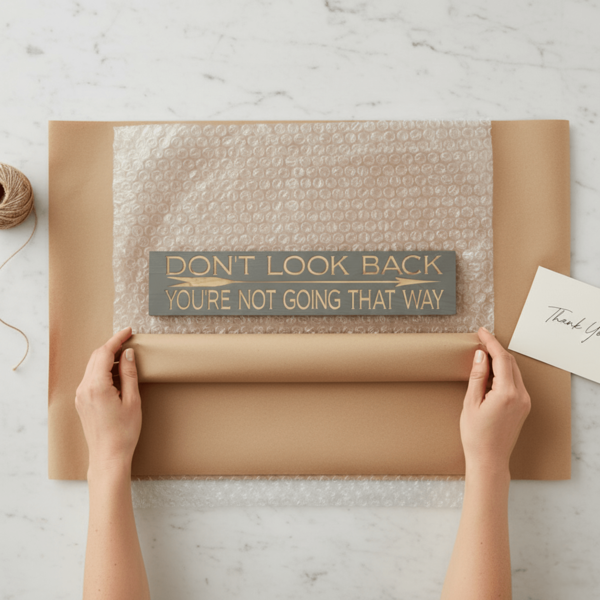 dont-look-back-sign-color-finish-comparison-b - dont look back youre not wood sign by Bluegrass Gifts