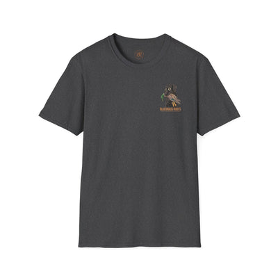 Duck Hunting Shirt — "Marsh Madness" Duck Dog Graphic Tee in Dark Heather
