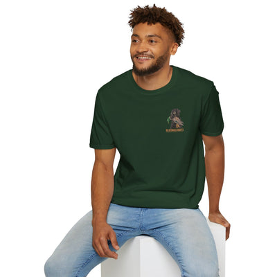 Duck Hunting Shirt — "Marsh Madness" Duck Dog Graphic Tee in Forest Green