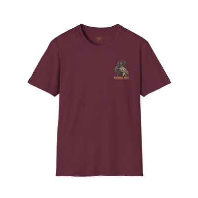 Duck Hunting Shirt — "Marsh Madness" Duck Dog Graphic Tee in Maroon
